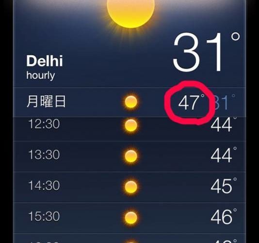 インド・デリーの気温